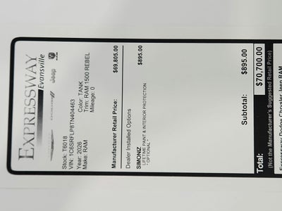 2026 RAM Ram 1500 Rebel