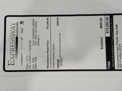 2026 RAM Ram 1500 RAM 1500 REBEL CREW CAB 4X4 (144.5 IN WB 5 FT 7 IN BOX)