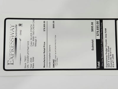 2026 RAM Ram 1500 RHO