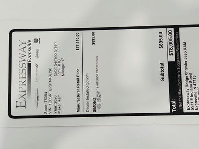 2026 RAM Ram 1500 RHO