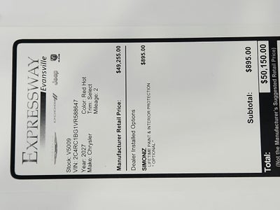 2027 Chrysler Pacifica Select
