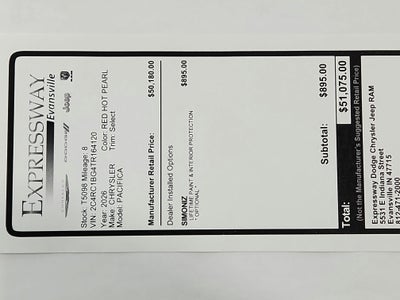 2026 Chrysler Pacifica Select