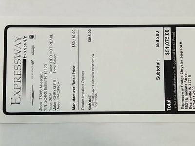 2026 Chrysler Pacifica Select