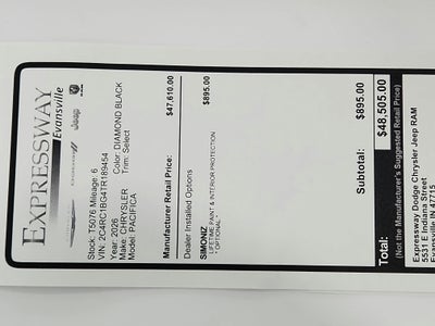 2026 Chrysler Pacifica Select