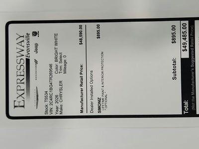 2026 Chrysler Pacifica Select