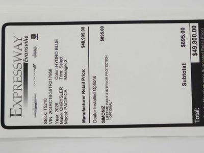 2026 Chrysler Pacifica Select