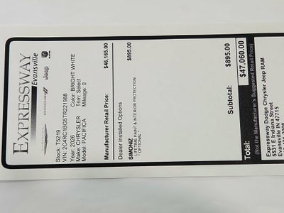 2026 Chrysler Pacifica Select