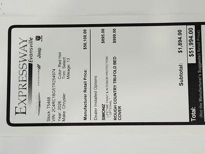 2026 Chrysler Pacifica Select FWD