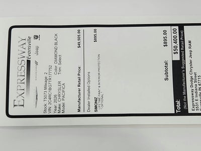 2026 Chrysler Pacifica Select