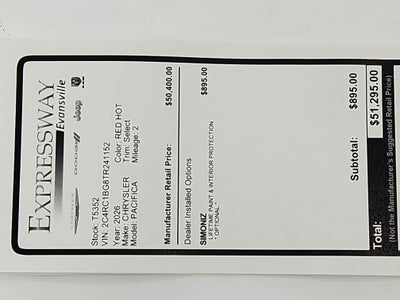 2026 Chrysler Pacifica Select