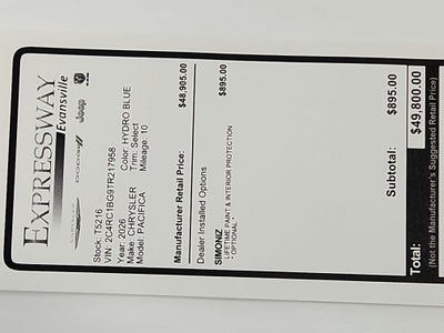 2026 Chrysler Pacifica Select