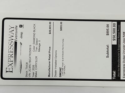 2026 Chrysler Pacifica Select