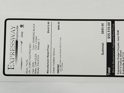 2026 Chrysler Pacifica Limited