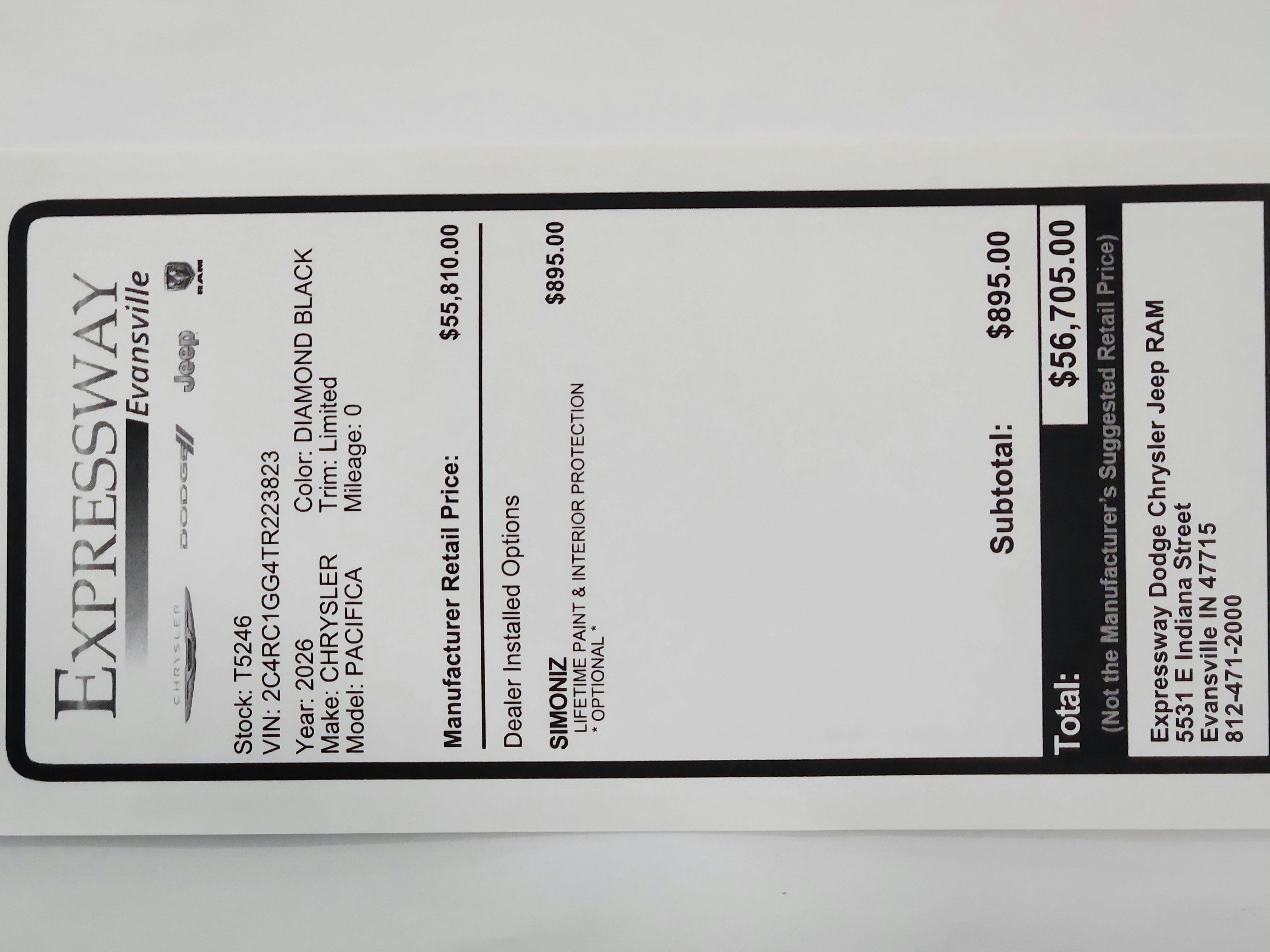 2026 Chrysler Pacifica Limited