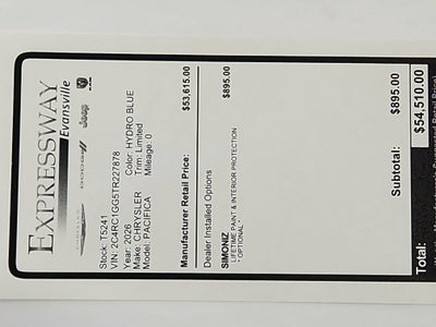 2026 Chrysler Pacifica Limited