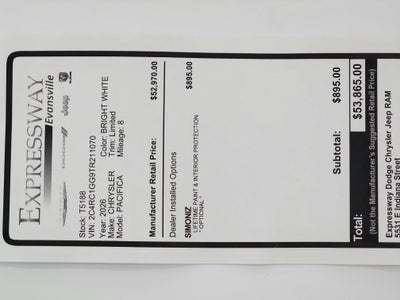 2026 Chrysler Pacifica Limited