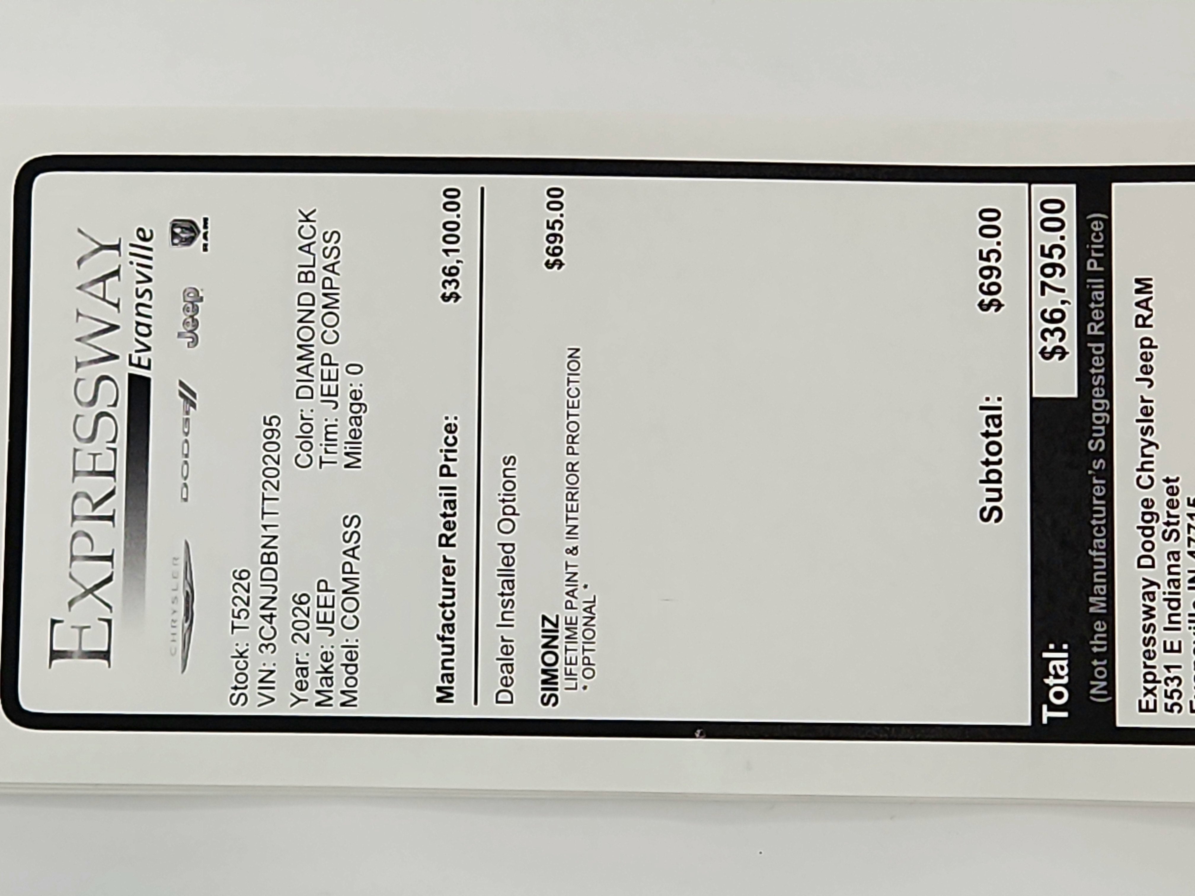 2026 Jeep Compass JEEP COMPASS LATITUDE 4X4