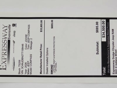 2026 Jeep Compass JEEP COMPASS LATITUDE 4X4