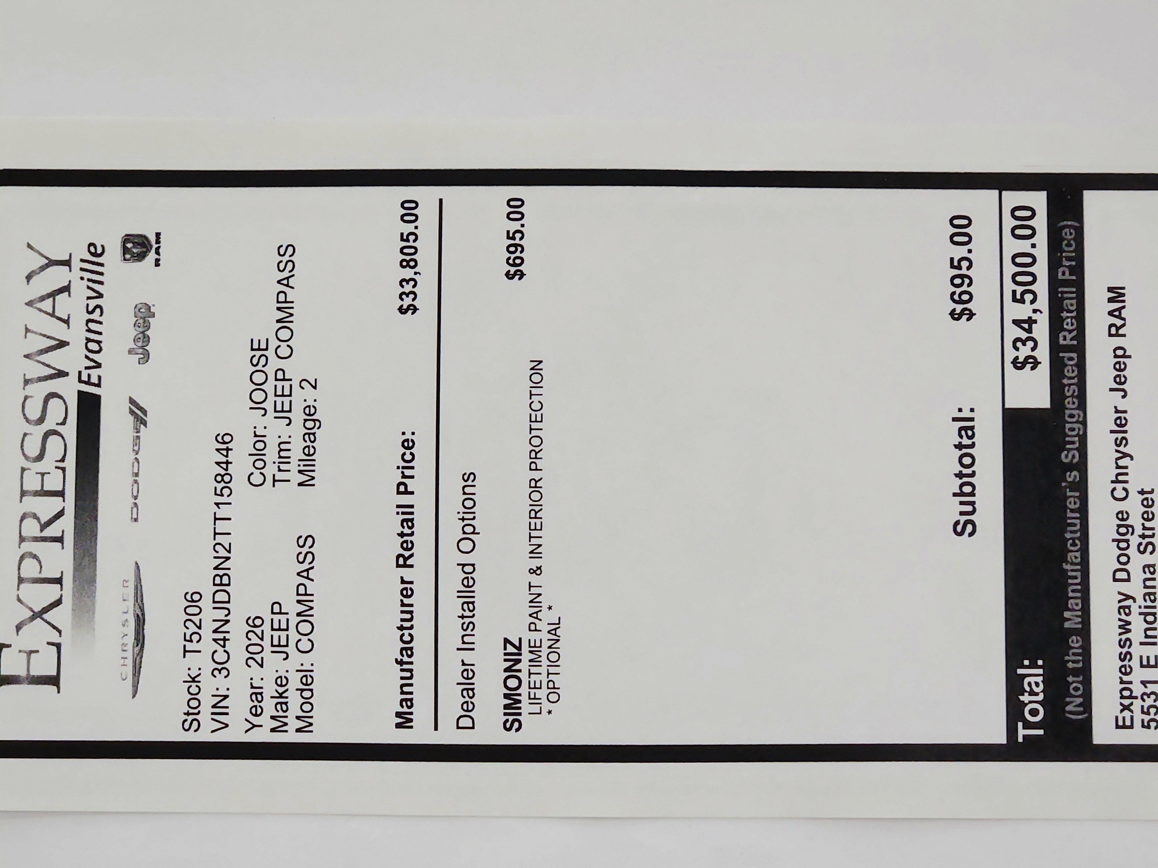 2026 Jeep Compass JEEP COMPASS LATITUDE 4X4