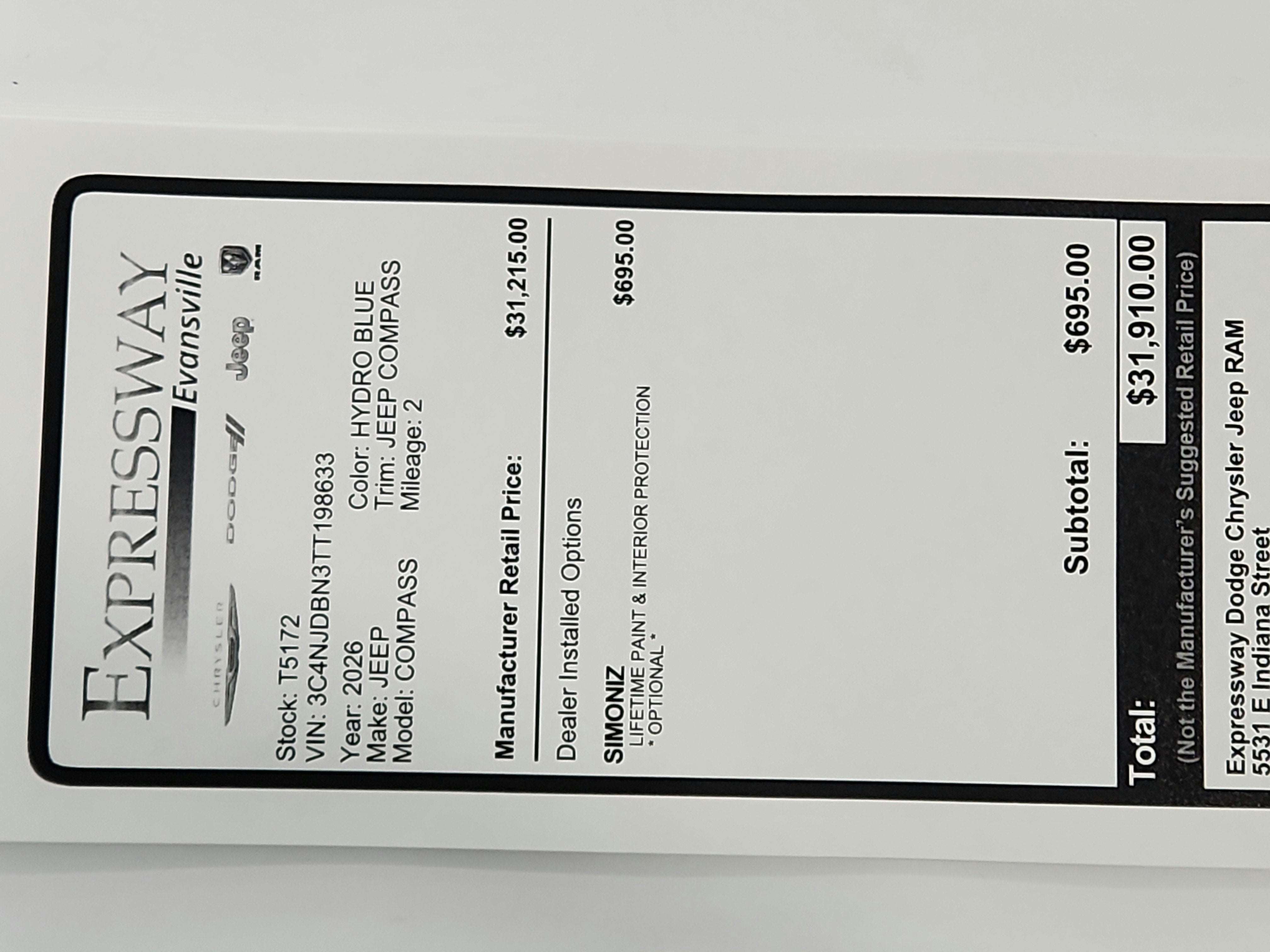 2026 Jeep Compass JEEP COMPASS LATITUDE 4X4