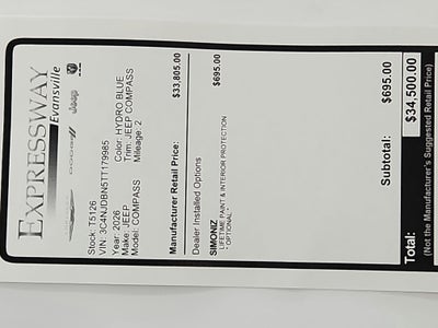 2026 Jeep Compass JEEP COMPASS LATITUDE 4X4