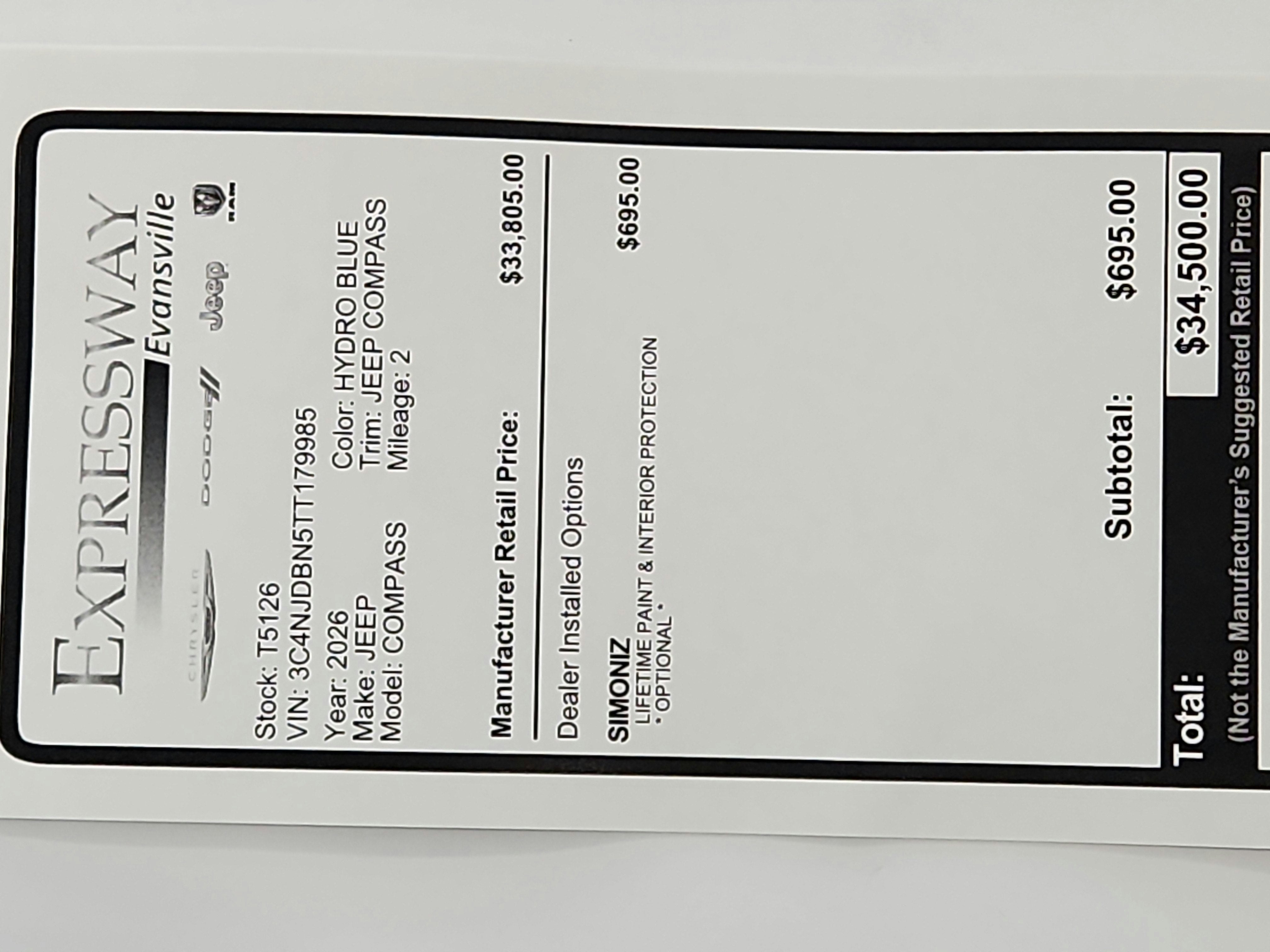 2026 Jeep Compass JEEP COMPASS LATITUDE 4X4