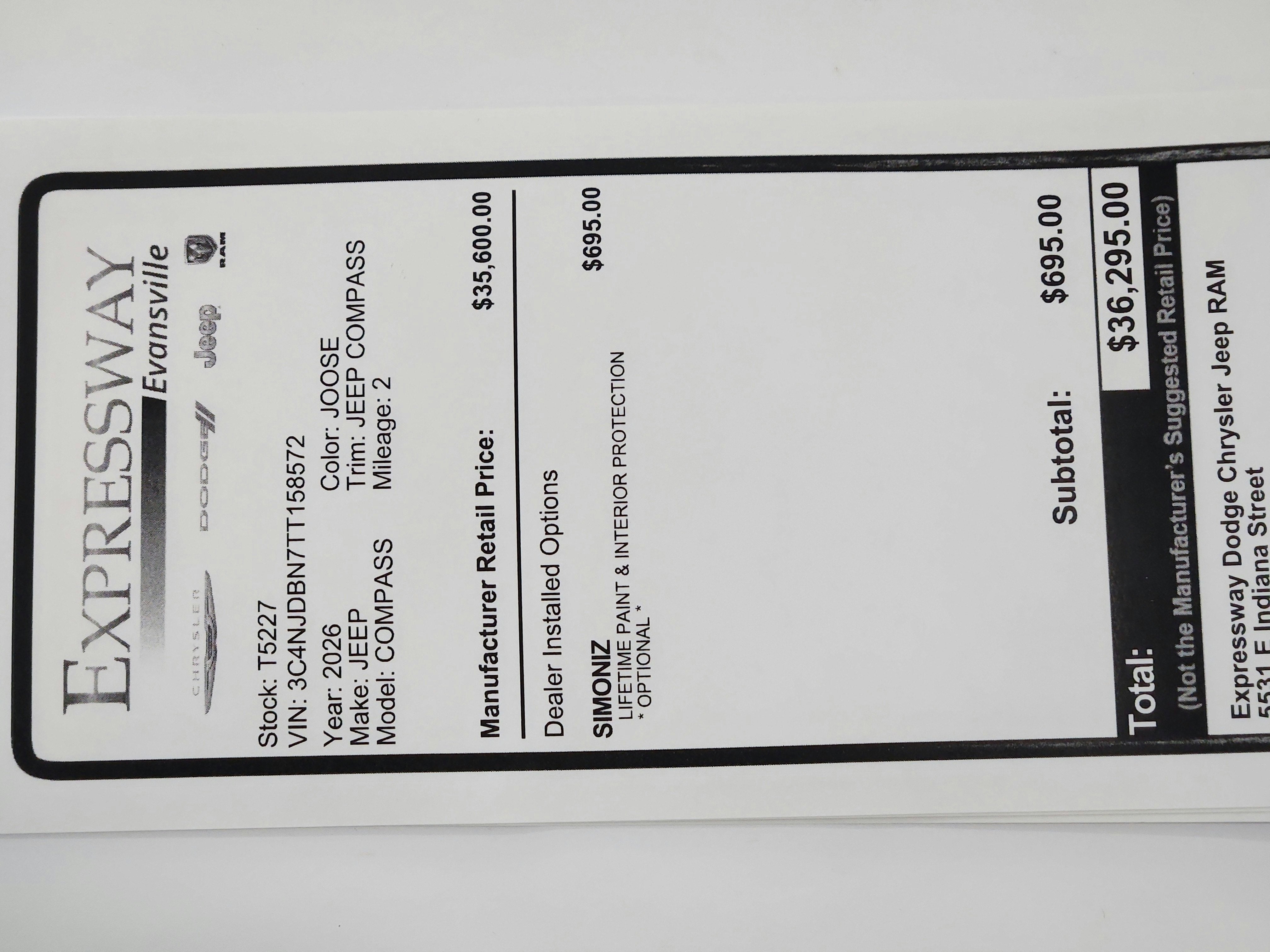 2026 Jeep Compass JEEP COMPASS LATITUDE 4X4