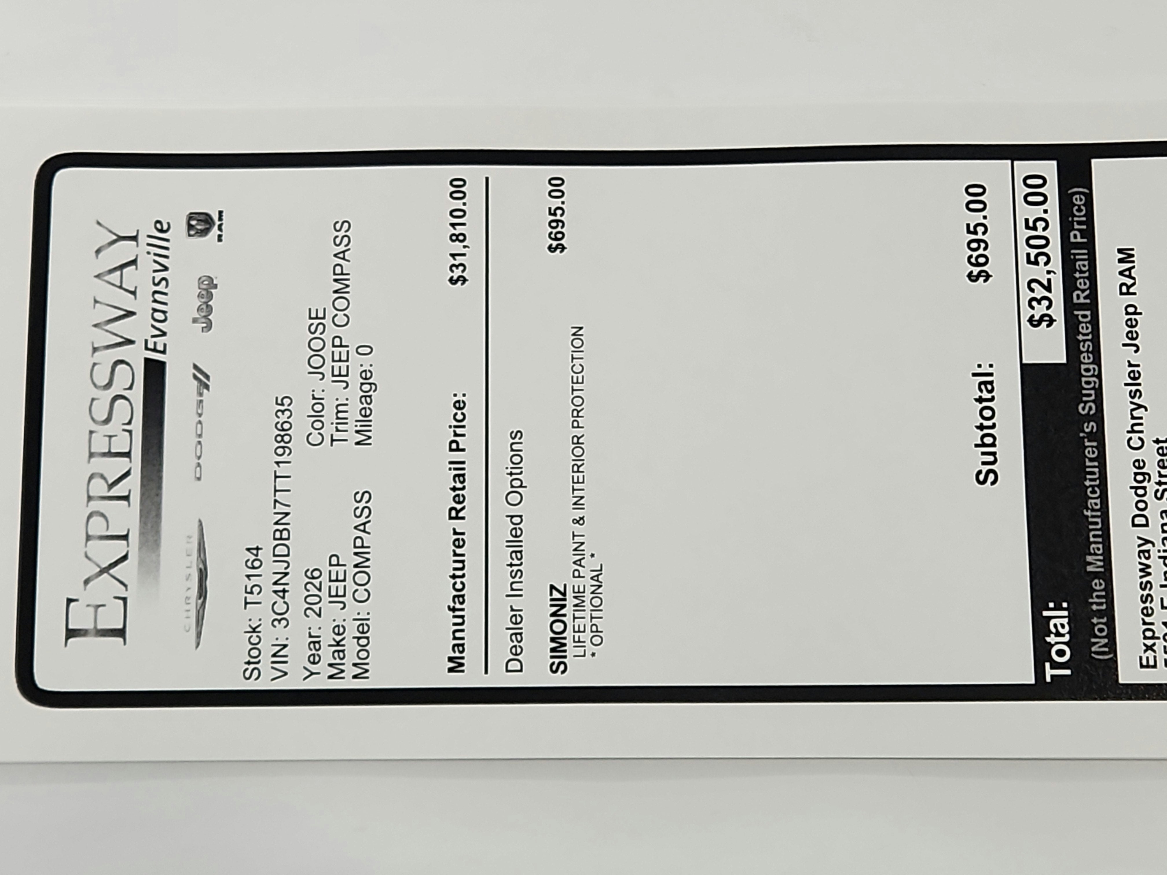 2026 Jeep Compass JEEP COMPASS LATITUDE 4X4