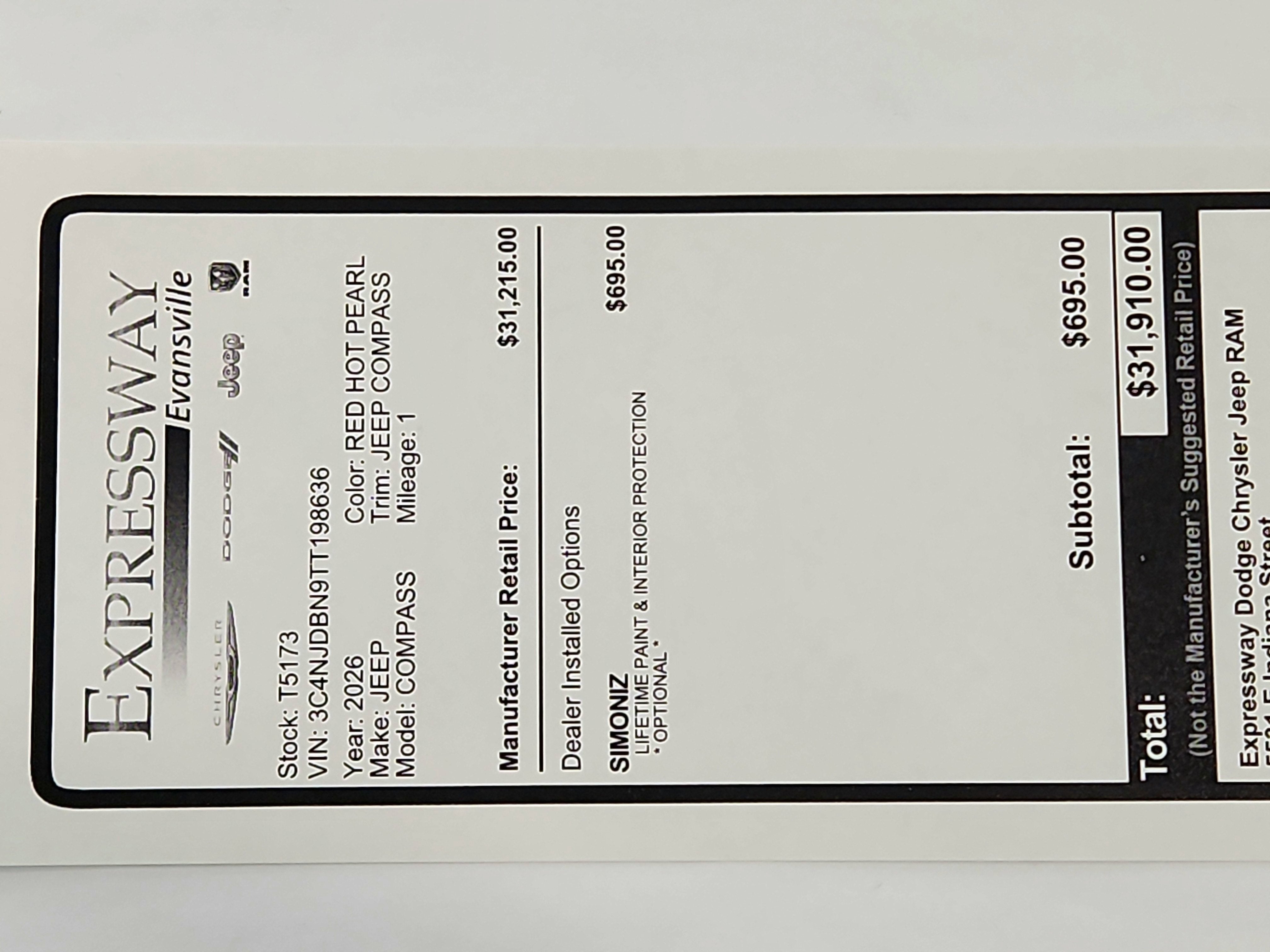 2026 Jeep Compass JEEP COMPASS LATITUDE 4X4