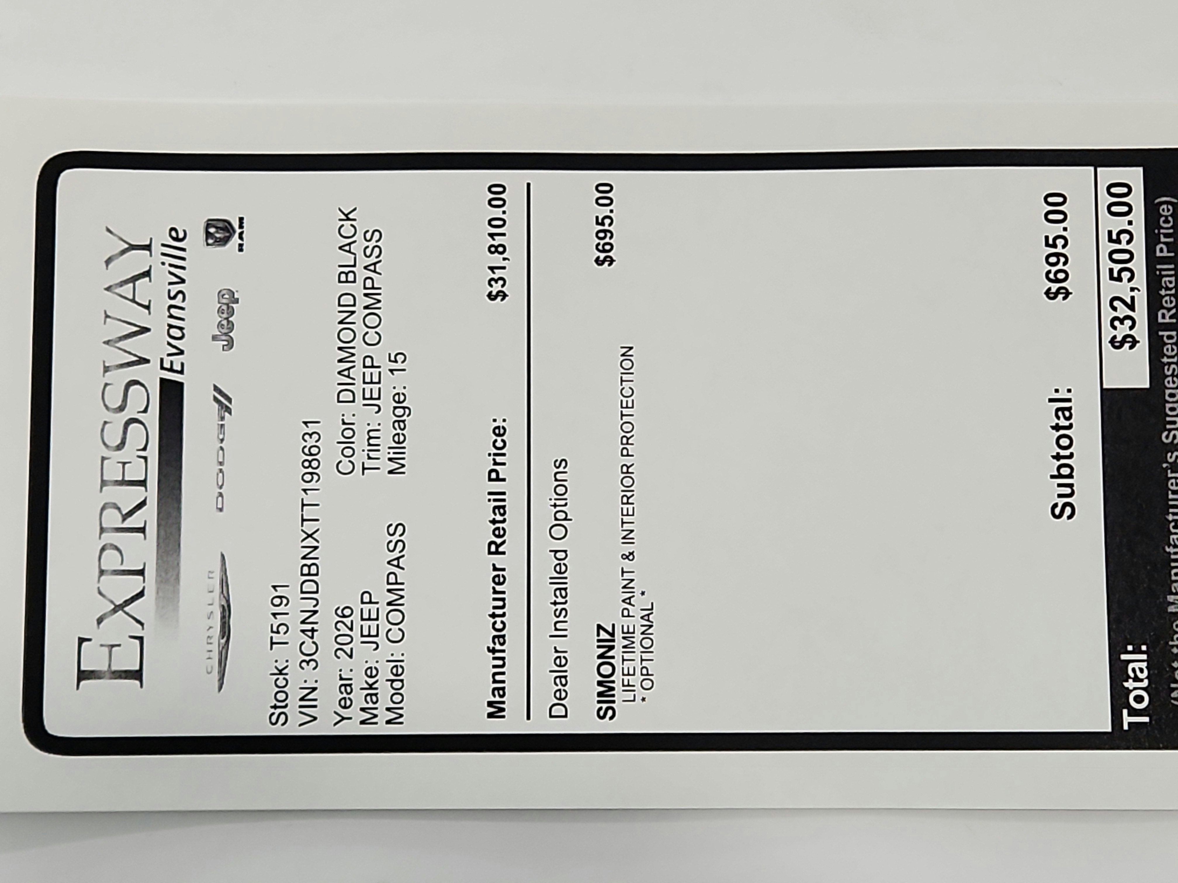 2026 Jeep Compass JEEP COMPASS LATITUDE 4X4