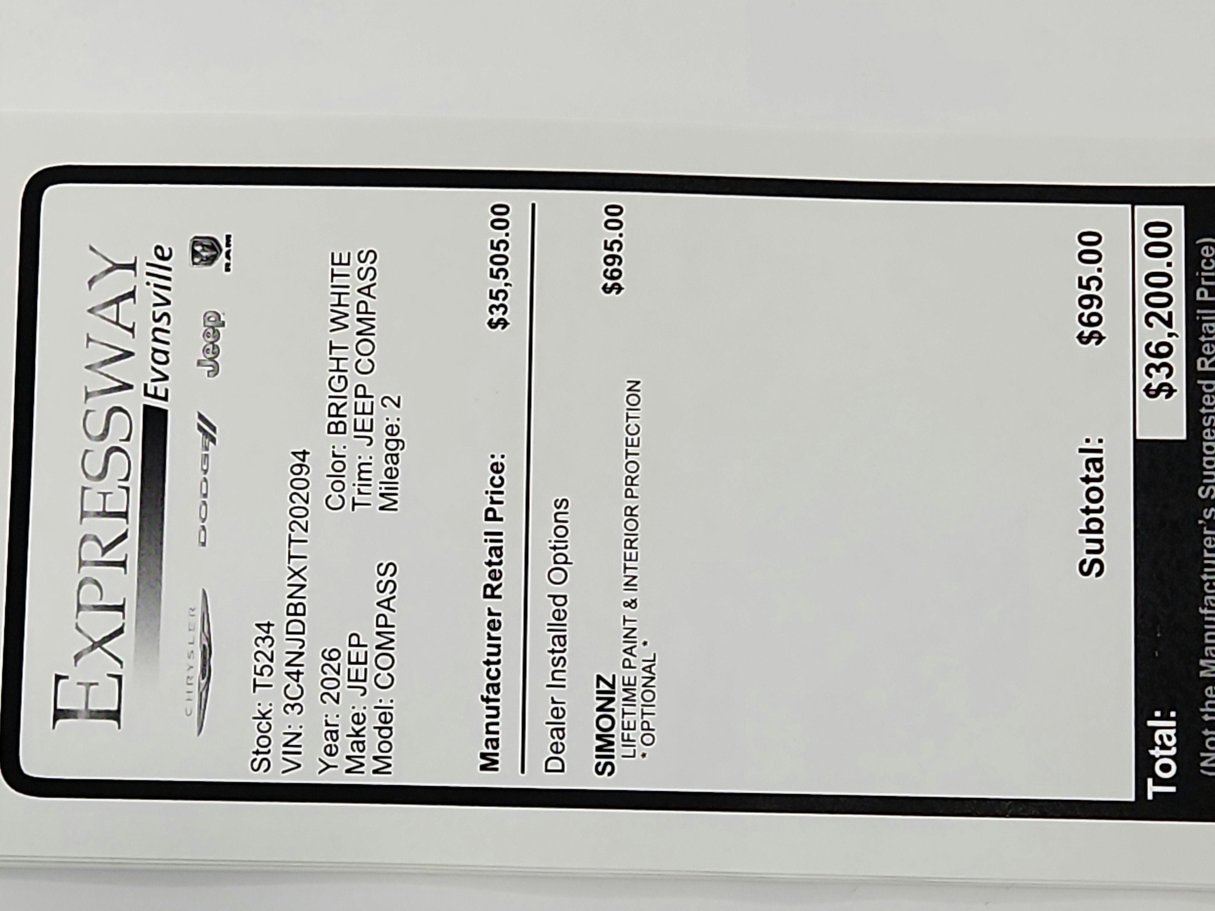 2026 Jeep Compass JEEP COMPASS LATITUDE 4X4