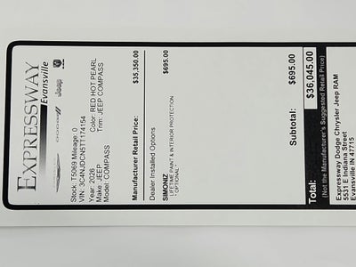 2026 Jeep Compass JEEP COMPASS LIMITED 4X4