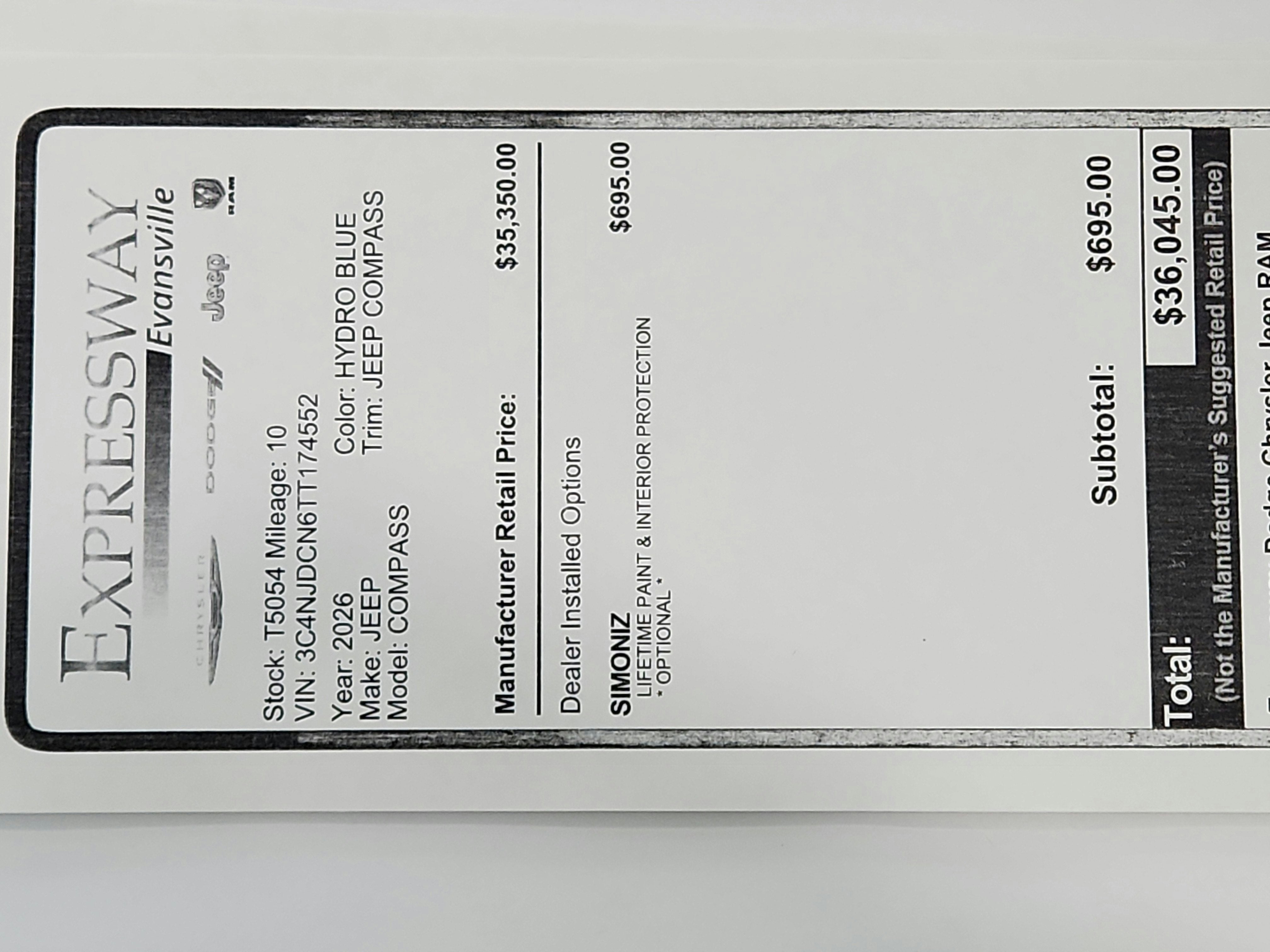 2026 Jeep Compass JEEP COMPASS LIMITED 4X4