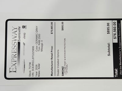2026 RAM Ram 2500 Black Express