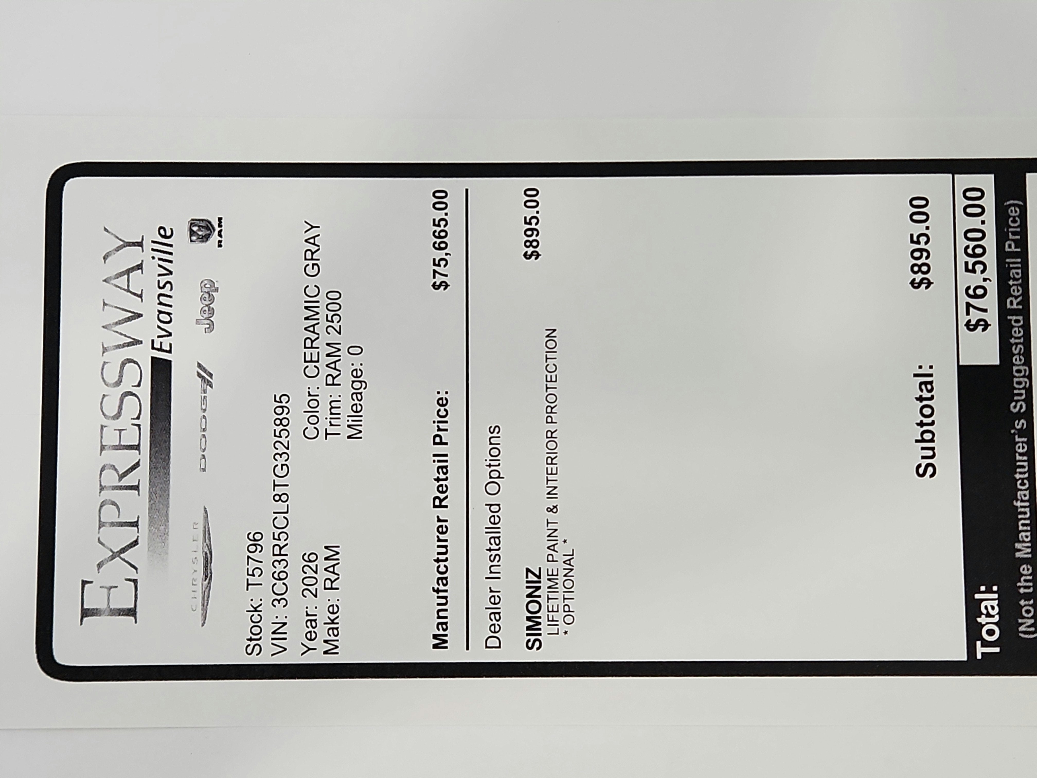 2026 RAM Ram 2500 Black Express