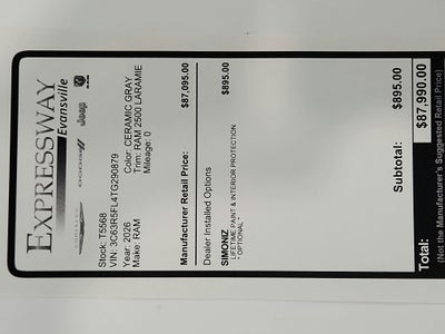 2026 RAM Ram 2500 RAM 2500 LARAMIE CREW CAB 4X4 (149 IN WB 6 FT 4 IN BOX)