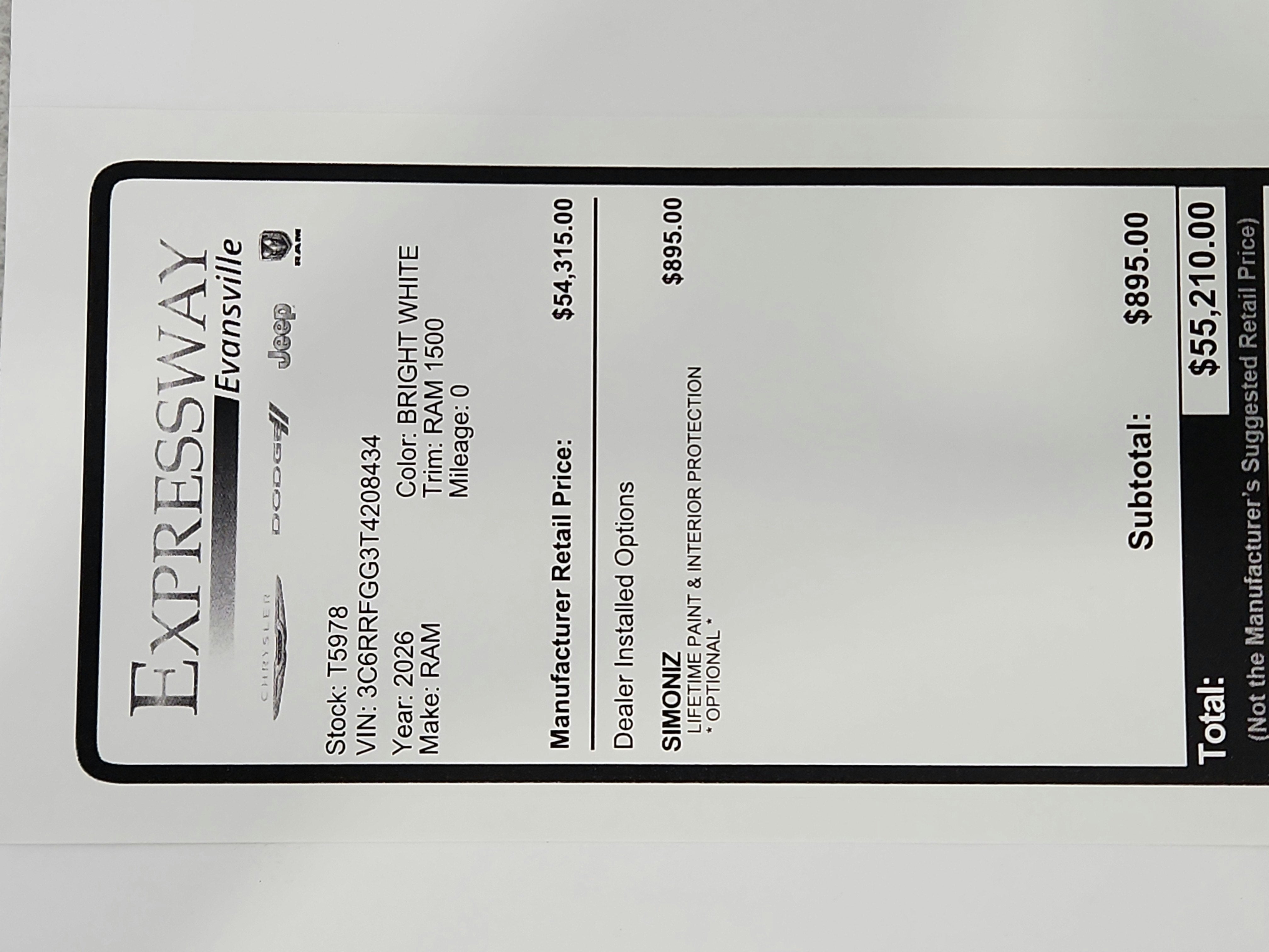 2026 RAM Ram 1500 Express