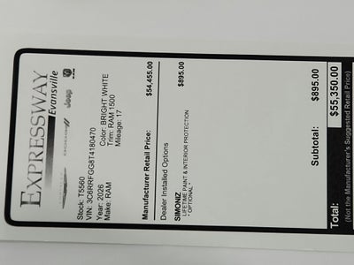 2026 RAM Ram 1500 RAM 1500 TRADESMAN CREW CAB 4X4 (144.5 IN WB 5 FT 7 IN BOX)