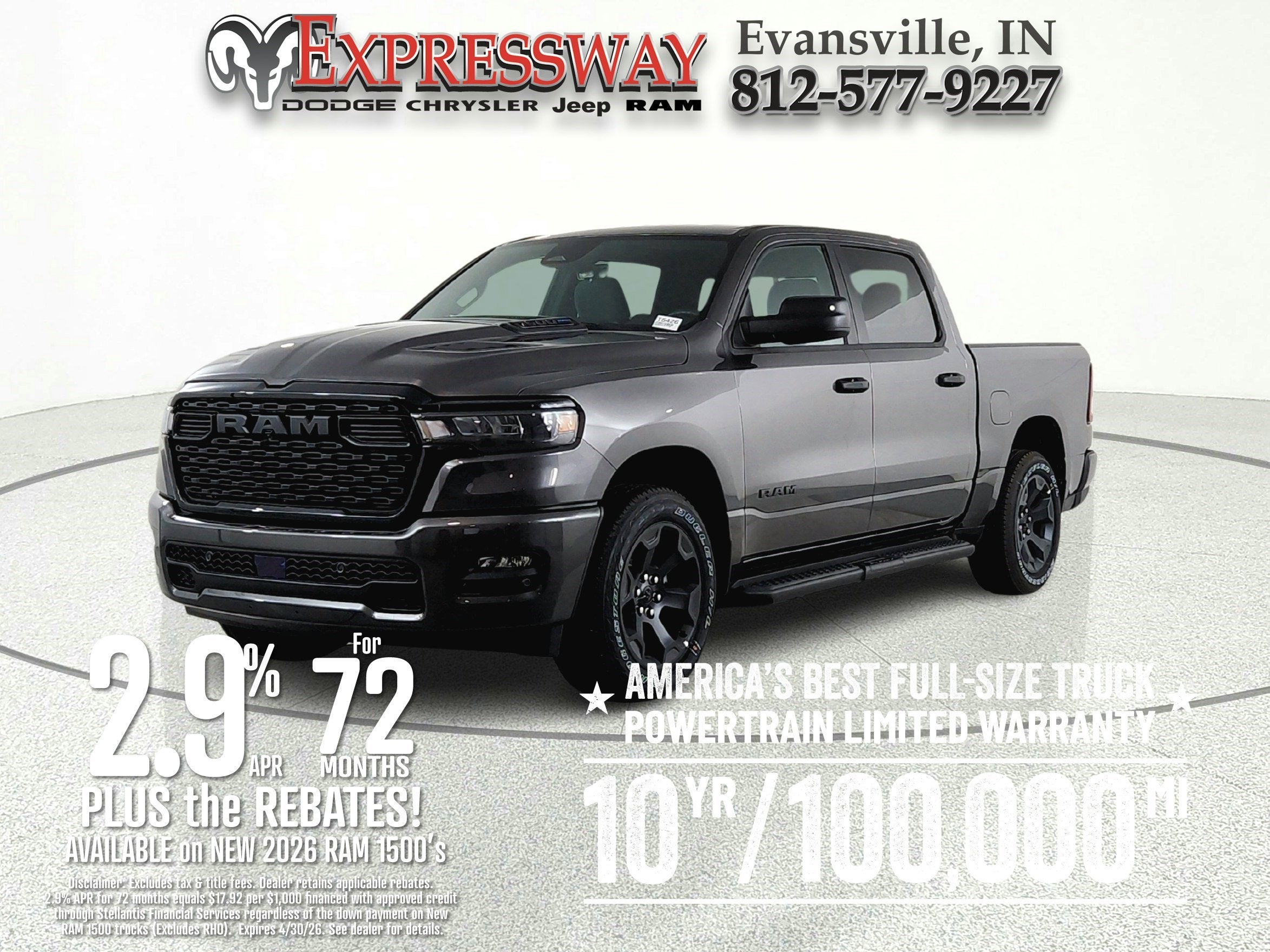 2026 RAM Ram 1500 RAM 1500 TRADESMAN CREW CAB 4X4 (144.5 IN WB 5 FT 7 IN BOX)