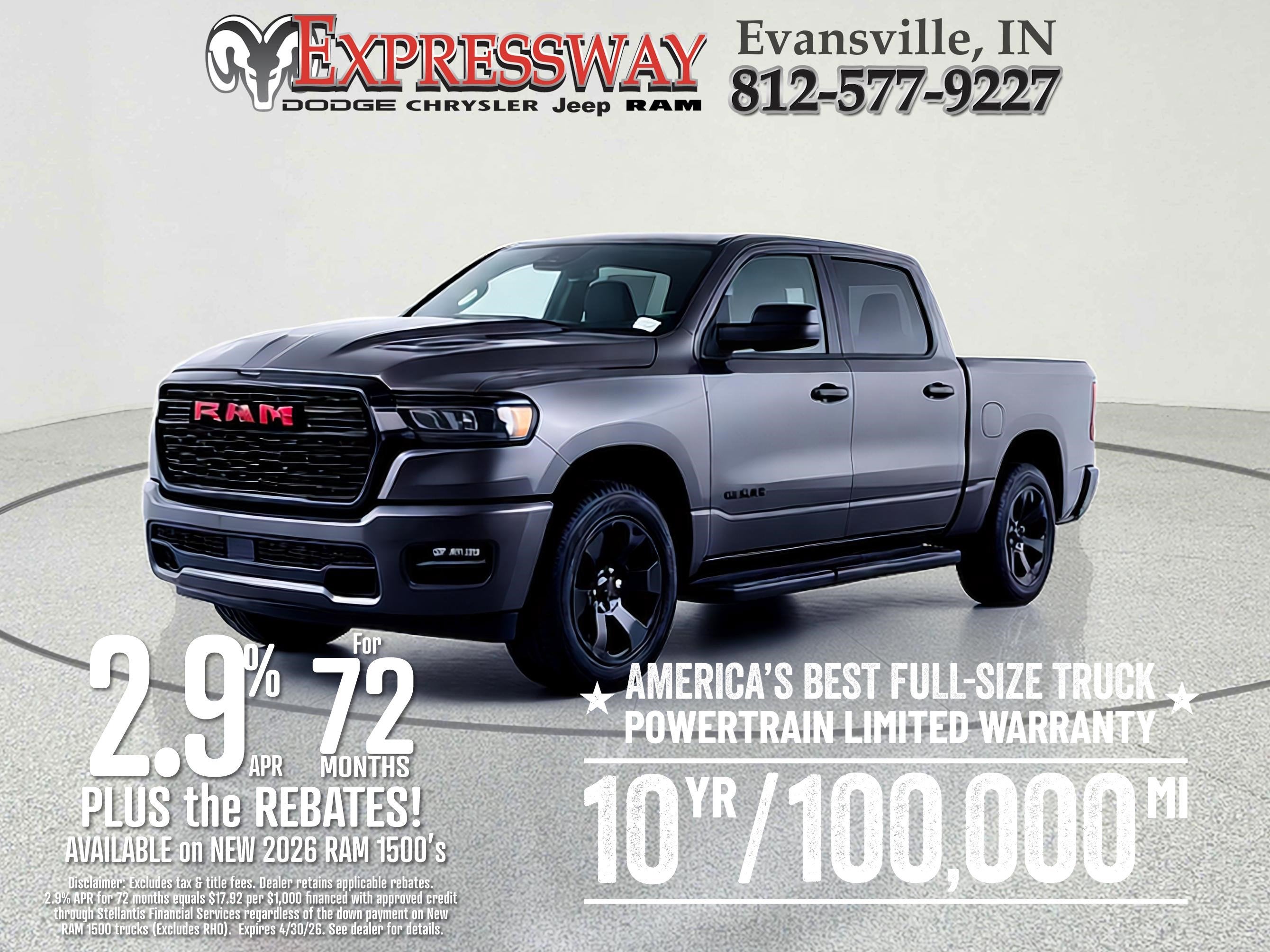 2026 RAM Ram 1500 RAM 1500 TRADESMAN CREW CAB 4X4 (144.5 IN WB 5 FT 7 IN BOX)