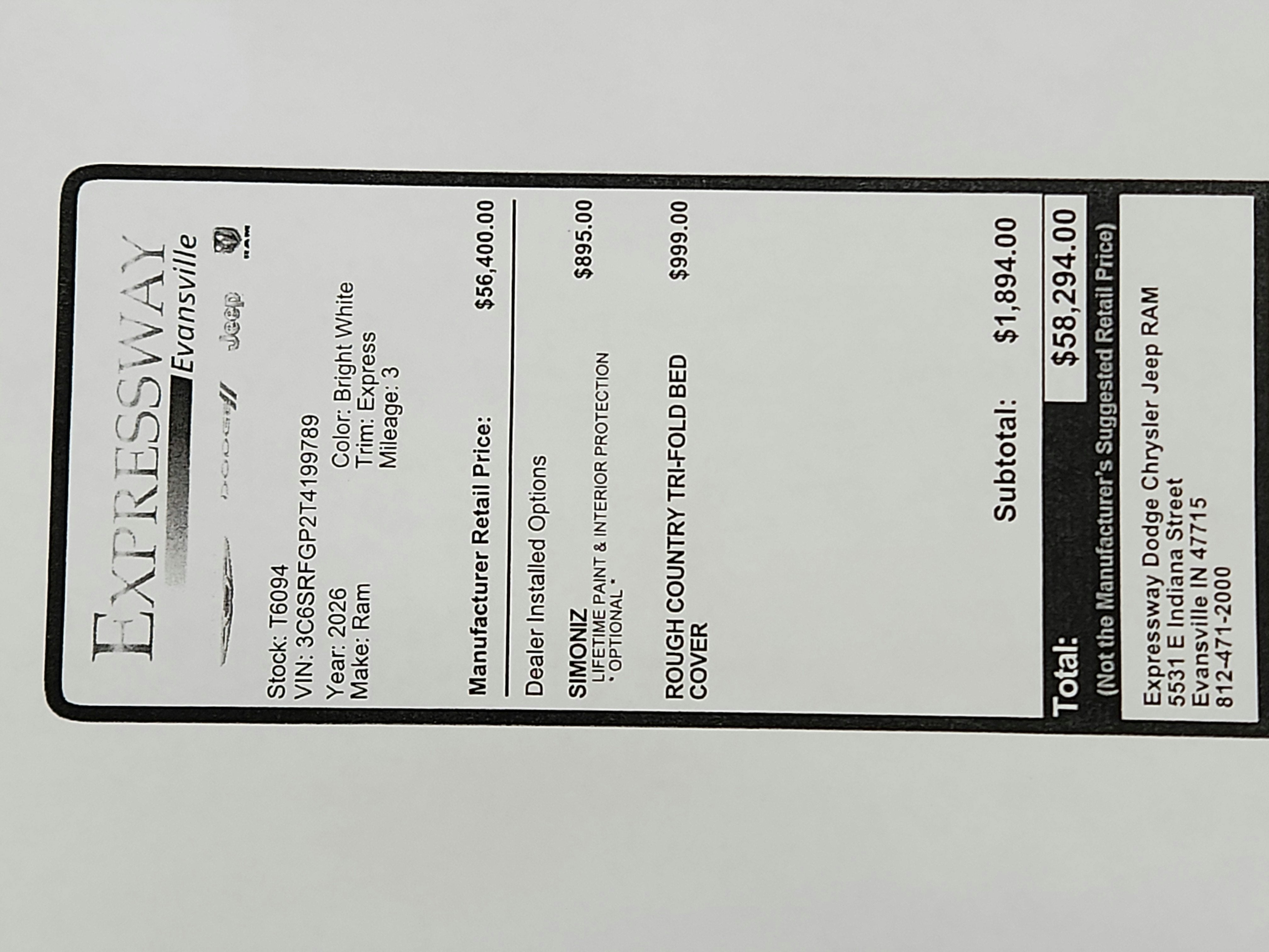 2026 RAM Ram 1500 Express