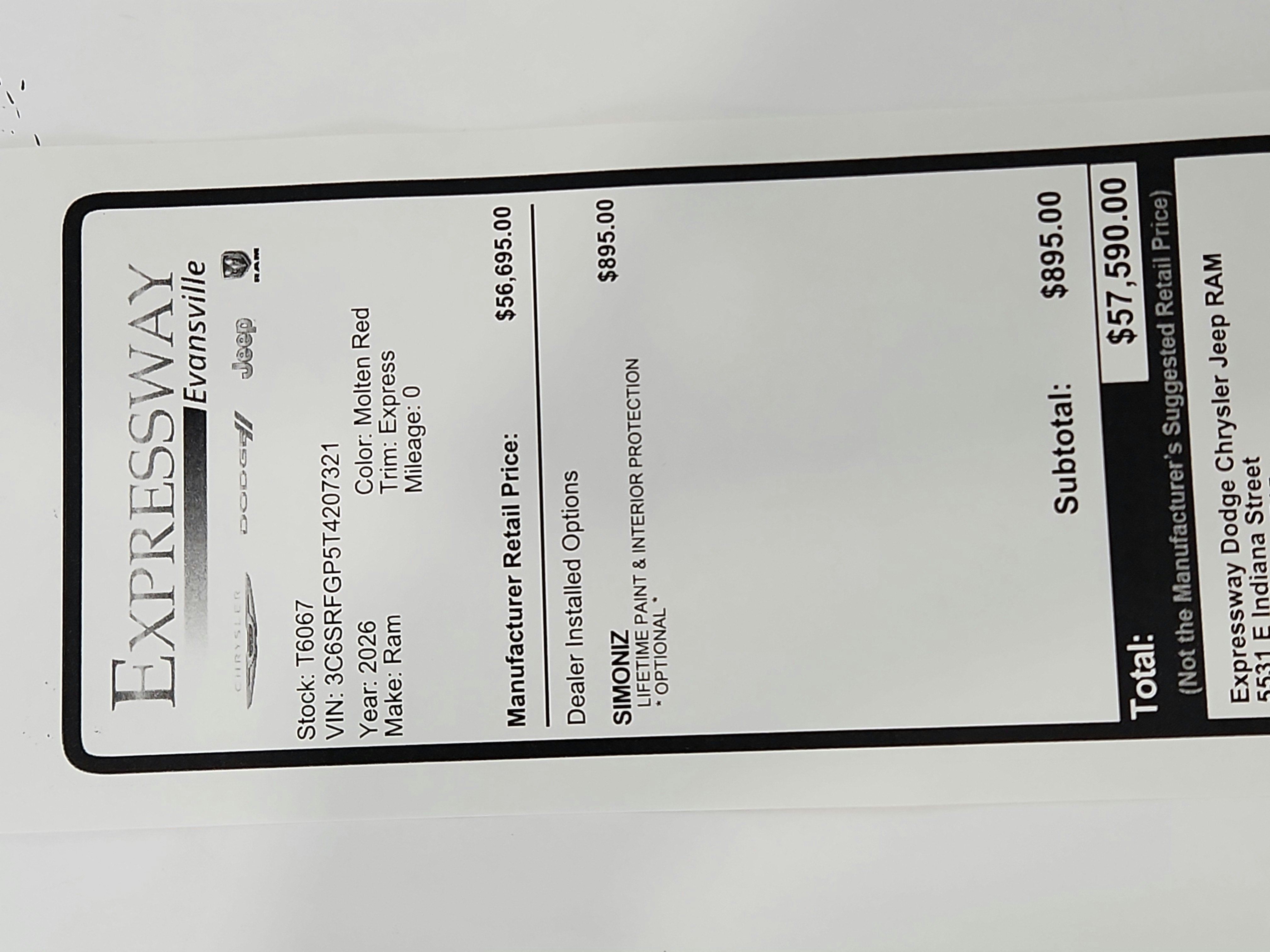 2026 RAM 1500 Express