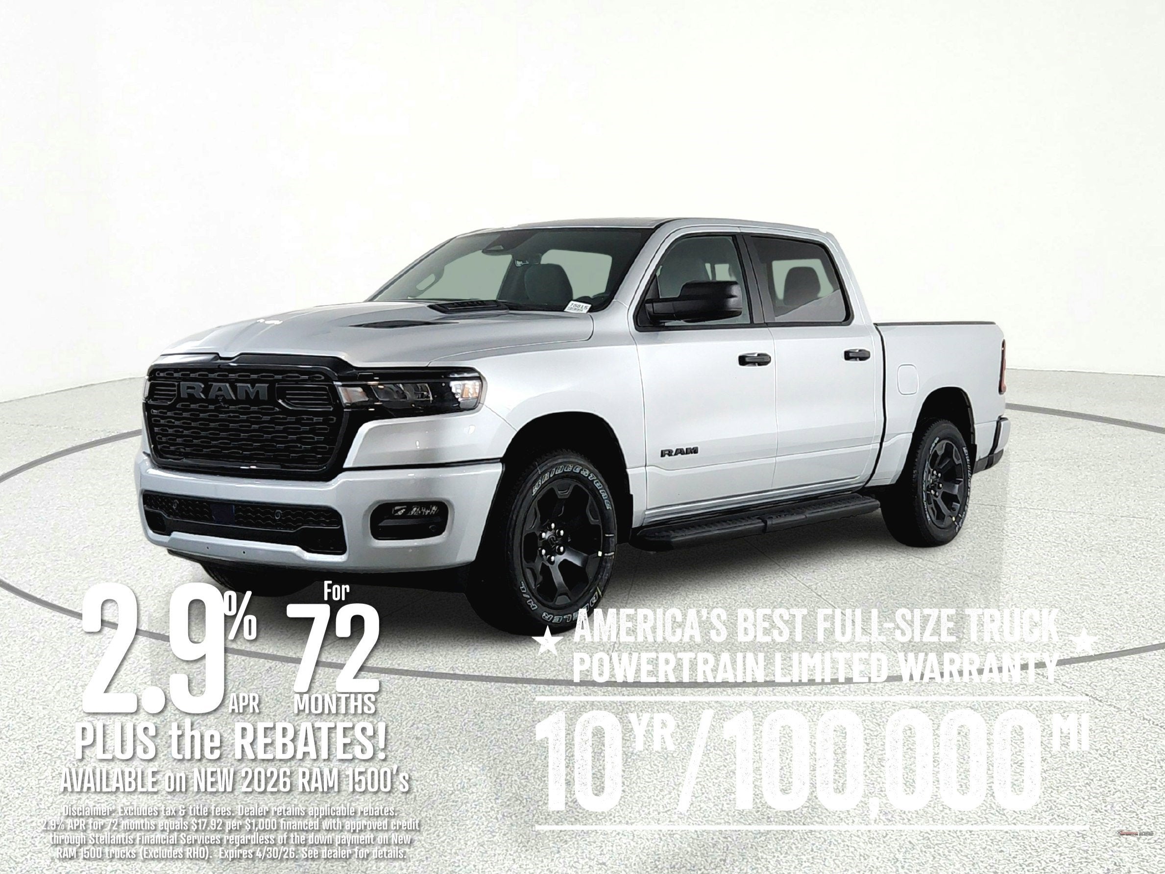 2026 RAM Ram 1500 RAM 1500 TRADESMAN CREW CAB 4X4 (144.5 IN WB 5 FT 7 IN BOX)
