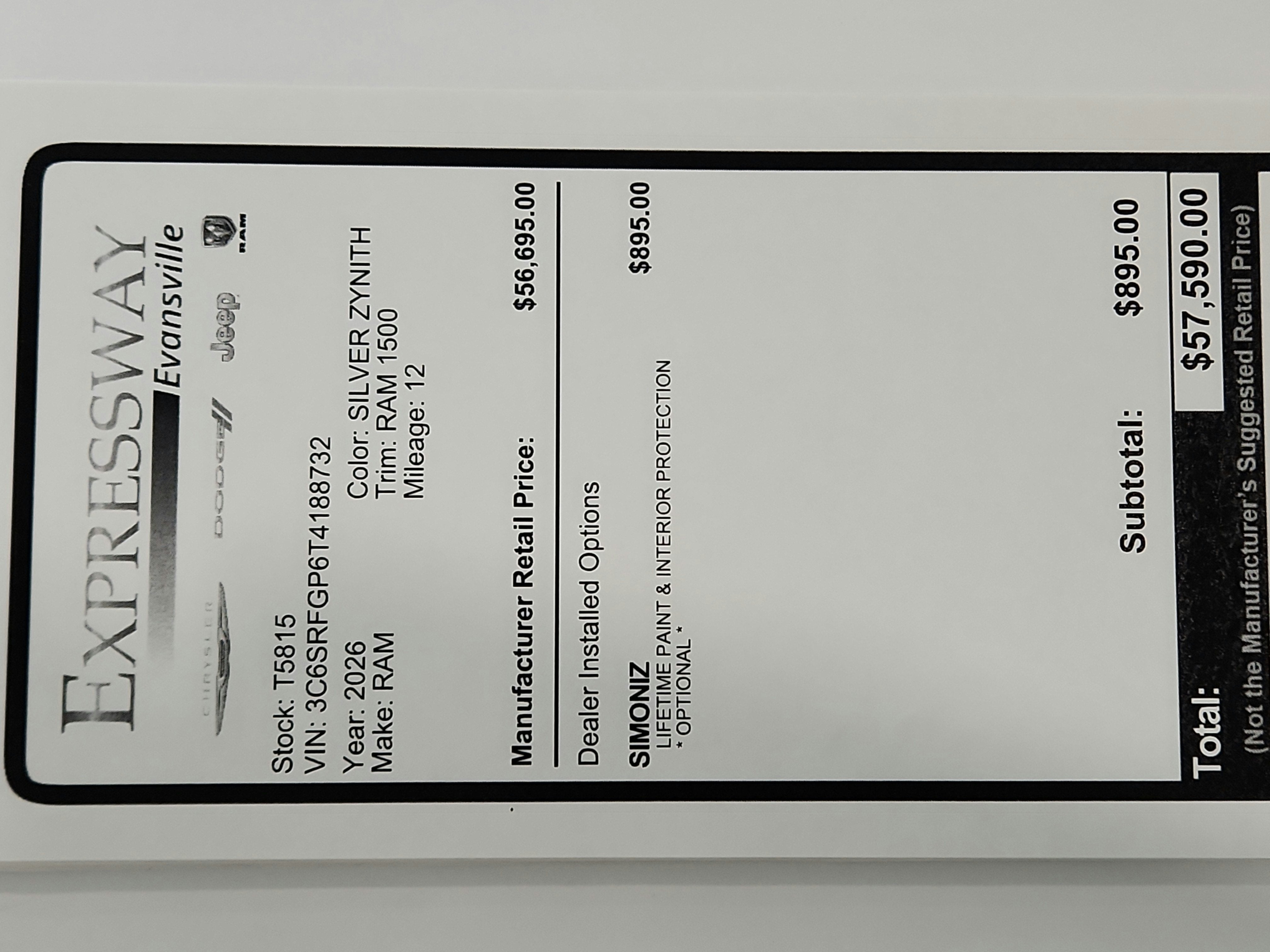2026 RAM Ram 1500 Express