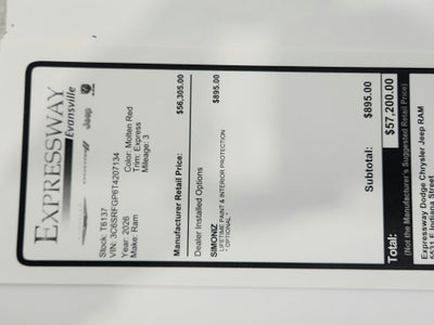 2026 RAM Ram 1500 Express 4x4 Crew Cab 5'7" Box
