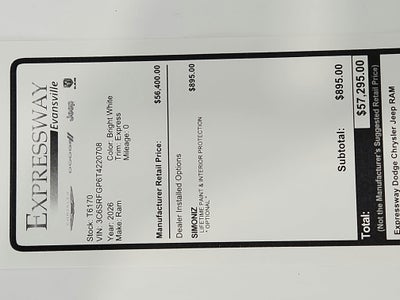 2026 RAM Ram 1500 Express 4x4 Crew Cab 5'7" Box