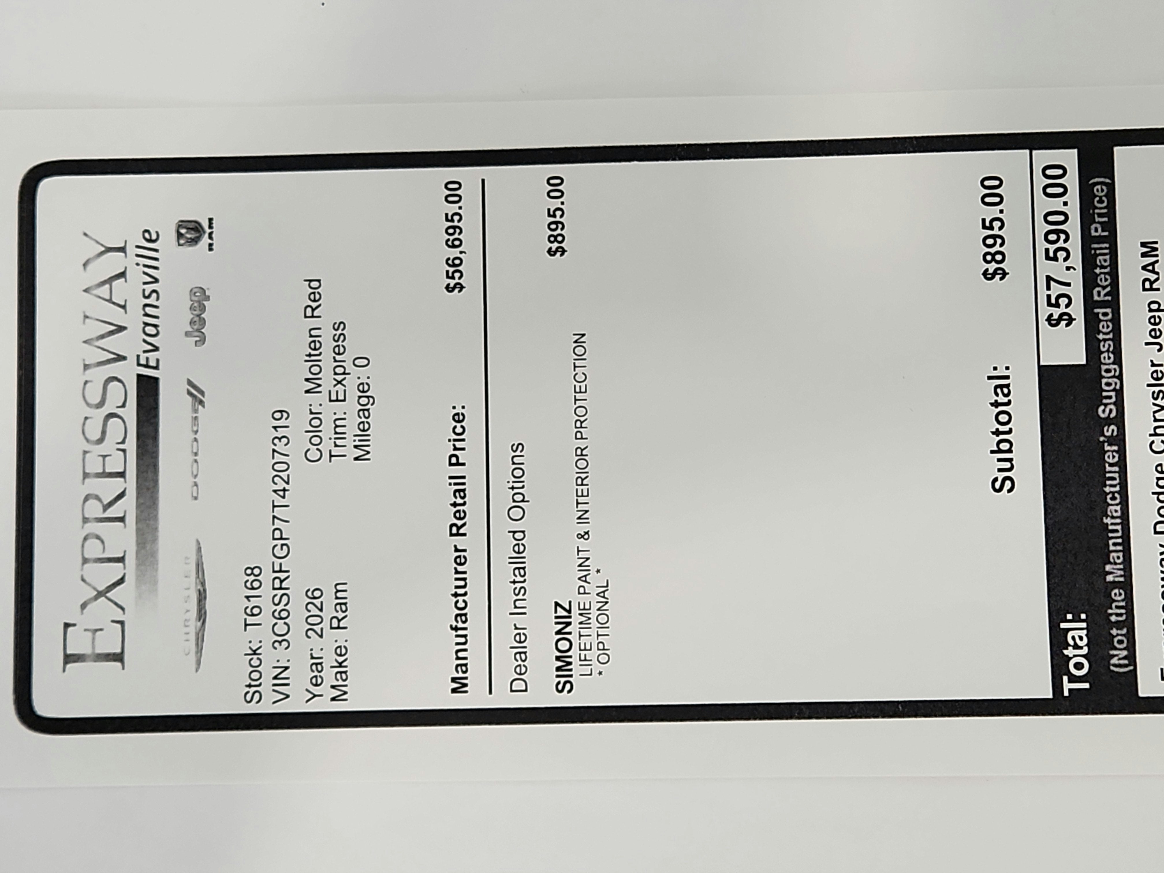 2026 RAM Ram 1500 Express