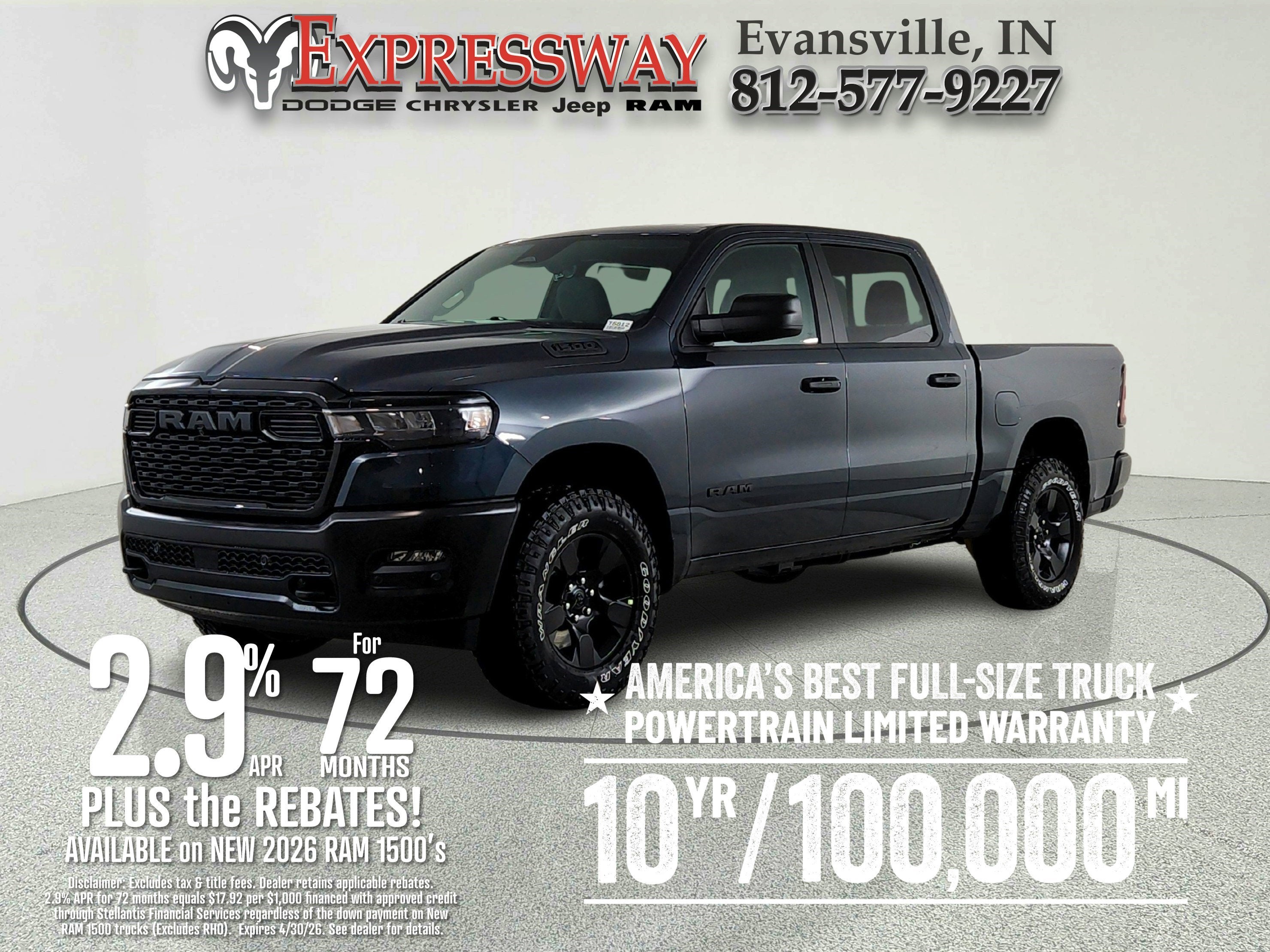 2026 RAM Ram 1500 RAM 1500 TRADESMAN CREW CAB 4X4 (144.5 IN WB 5 FT 7 IN BOX)