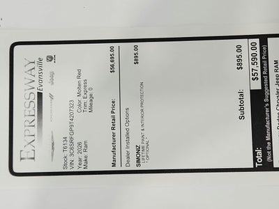 2026 RAM Ram 1500 Express