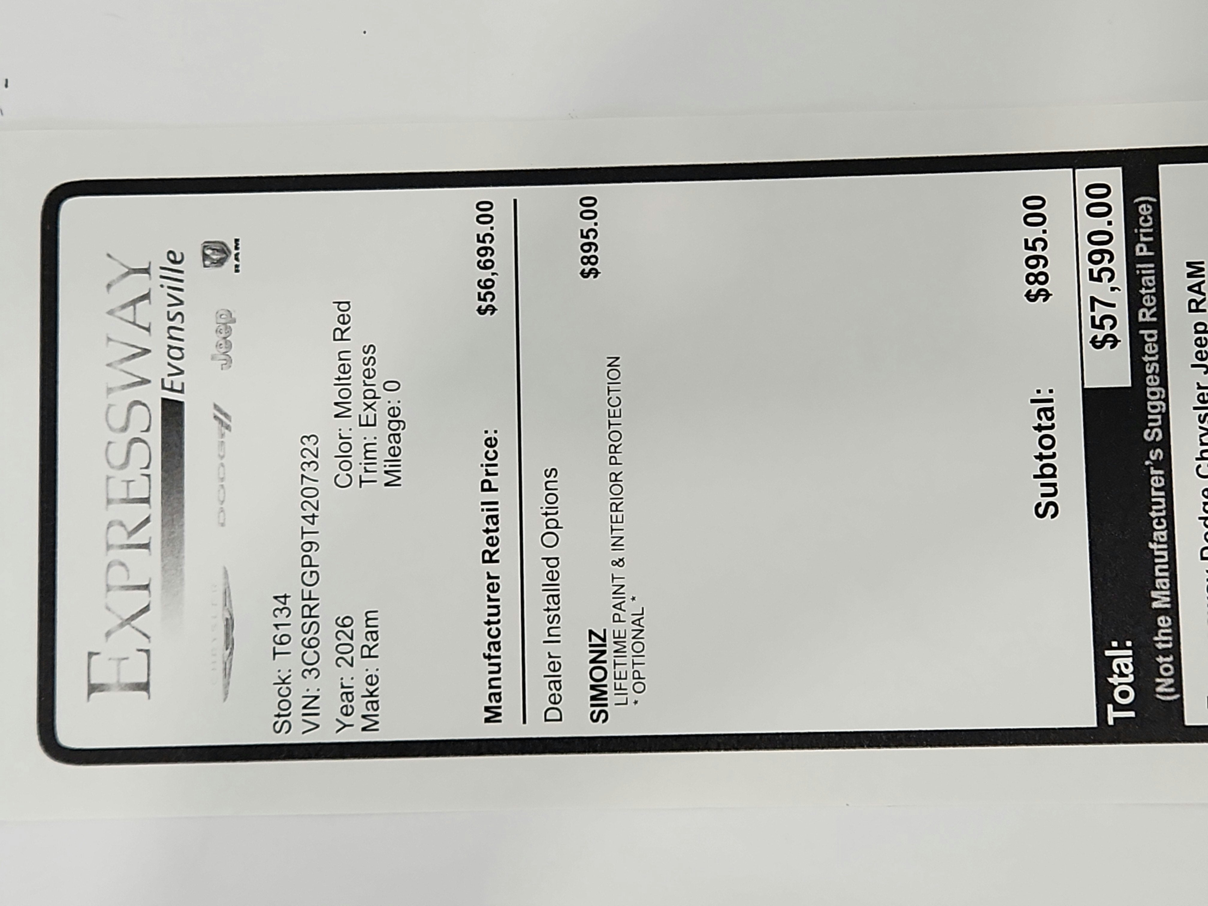 2026 RAM Ram 1500 Express